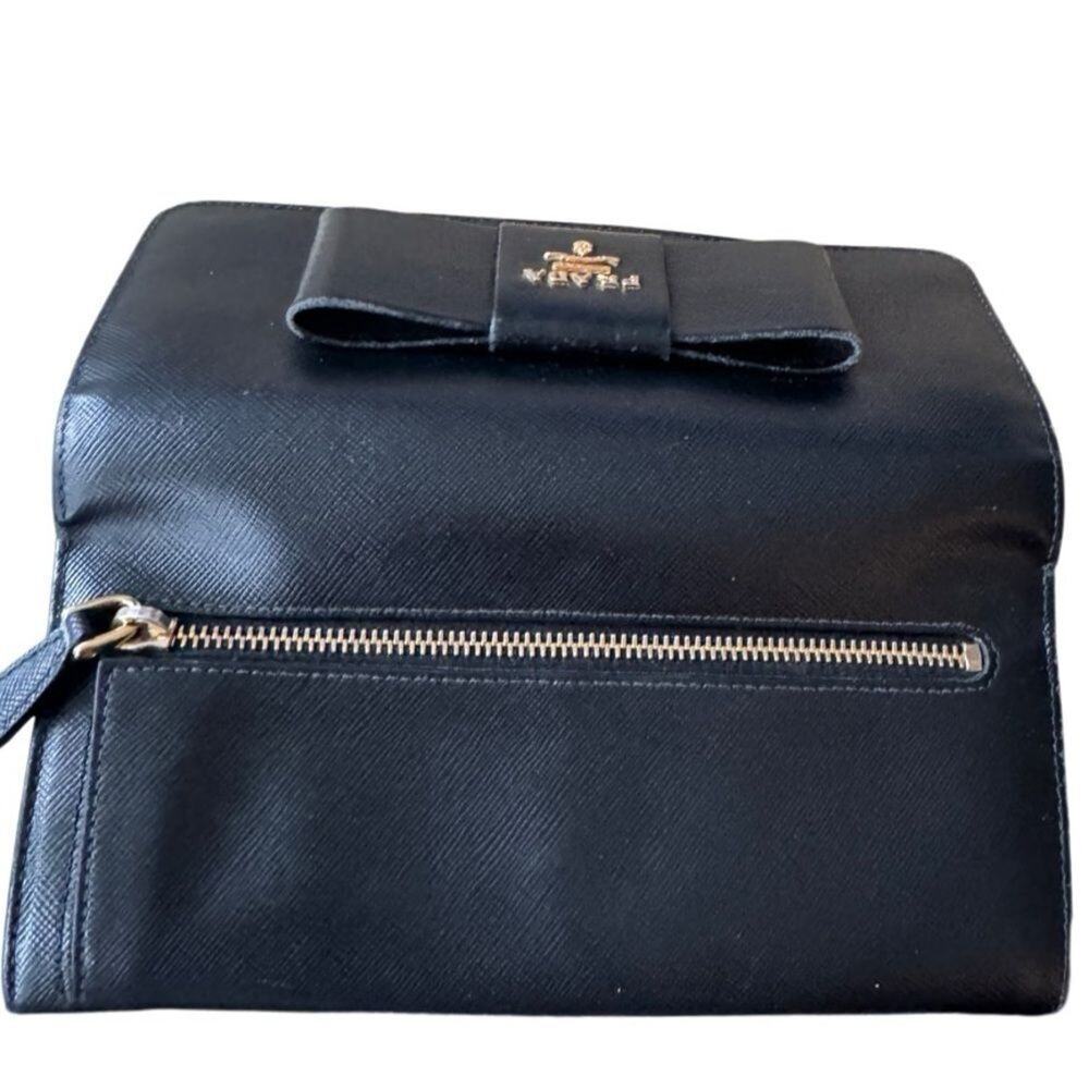 PRADA Black Saffiano Fiocco Leather Bow Continental Wallet with COA Included - Picture 5 of 9